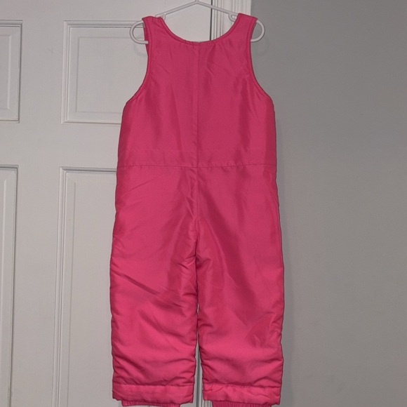 The Children’s Place Toddler Bright Pink Snow Overalls/Bib Size 3T - Picture 6 of 9